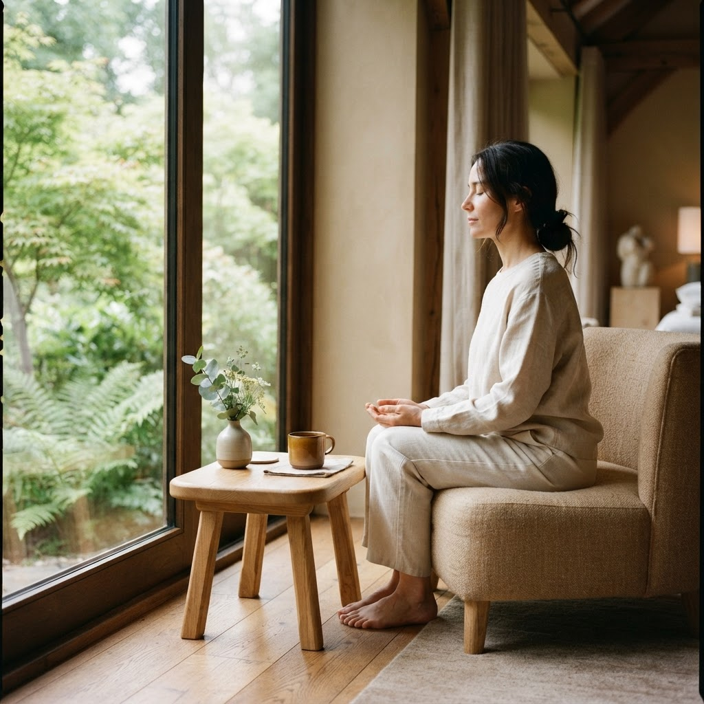 A calm, light-filled space for restorative one-to-one wellness